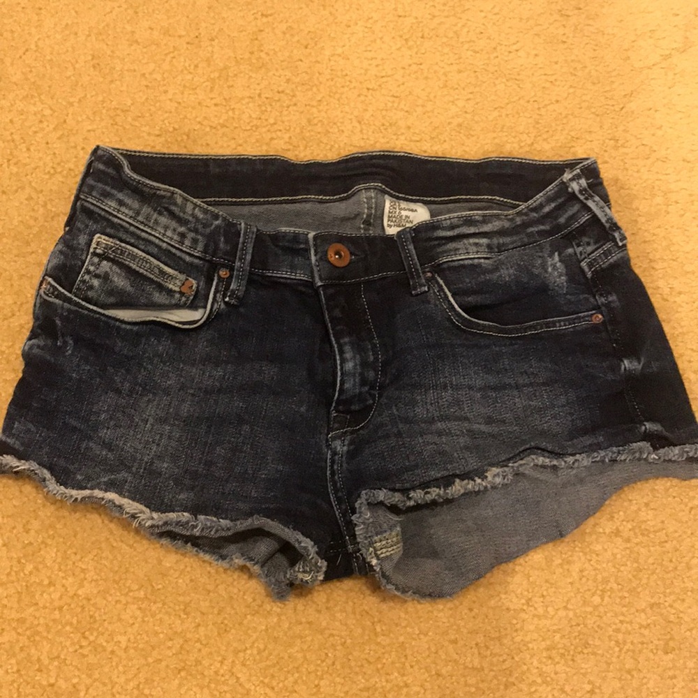 Denim booty shorts